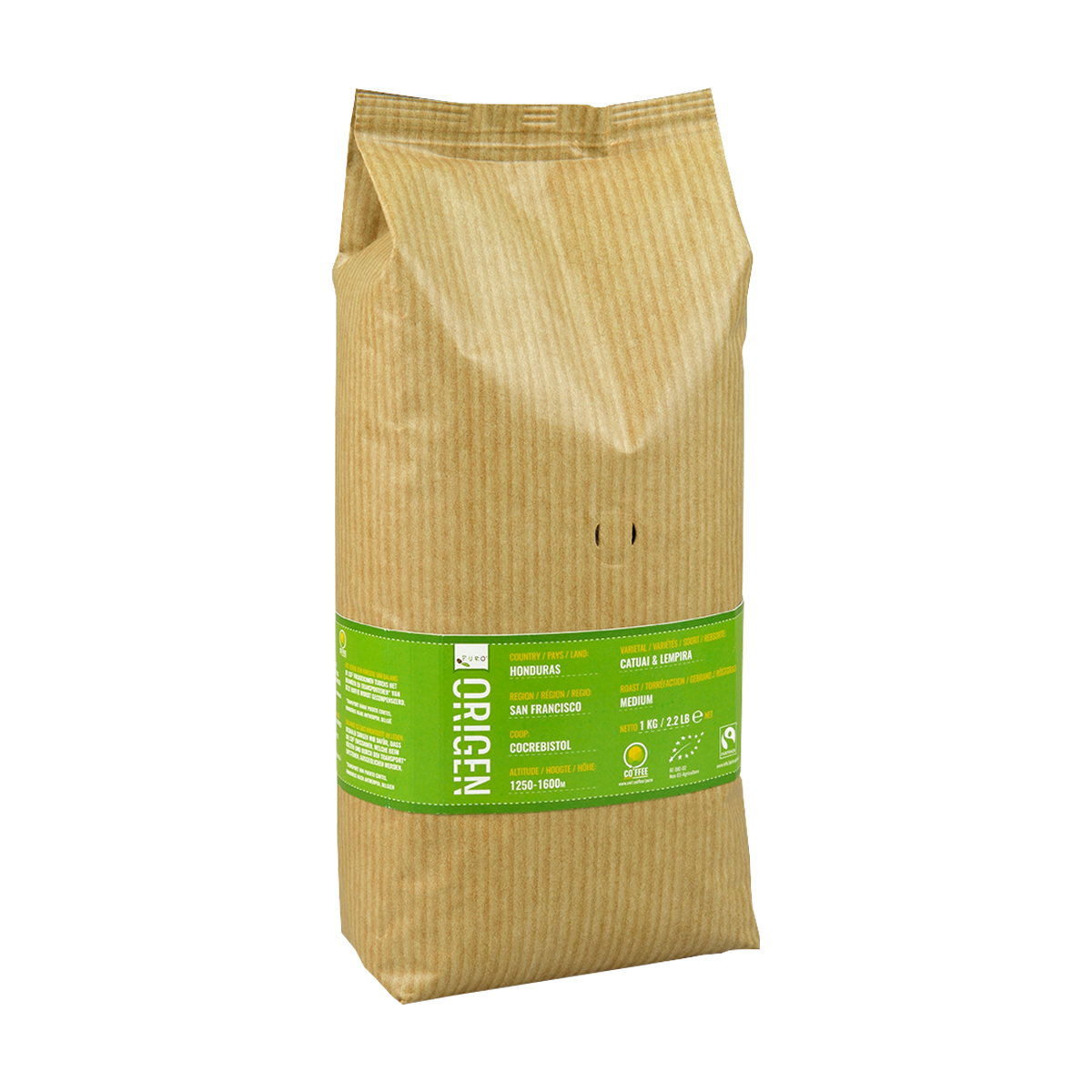 Puro Single Origin Kaffebønner - 1 kg..