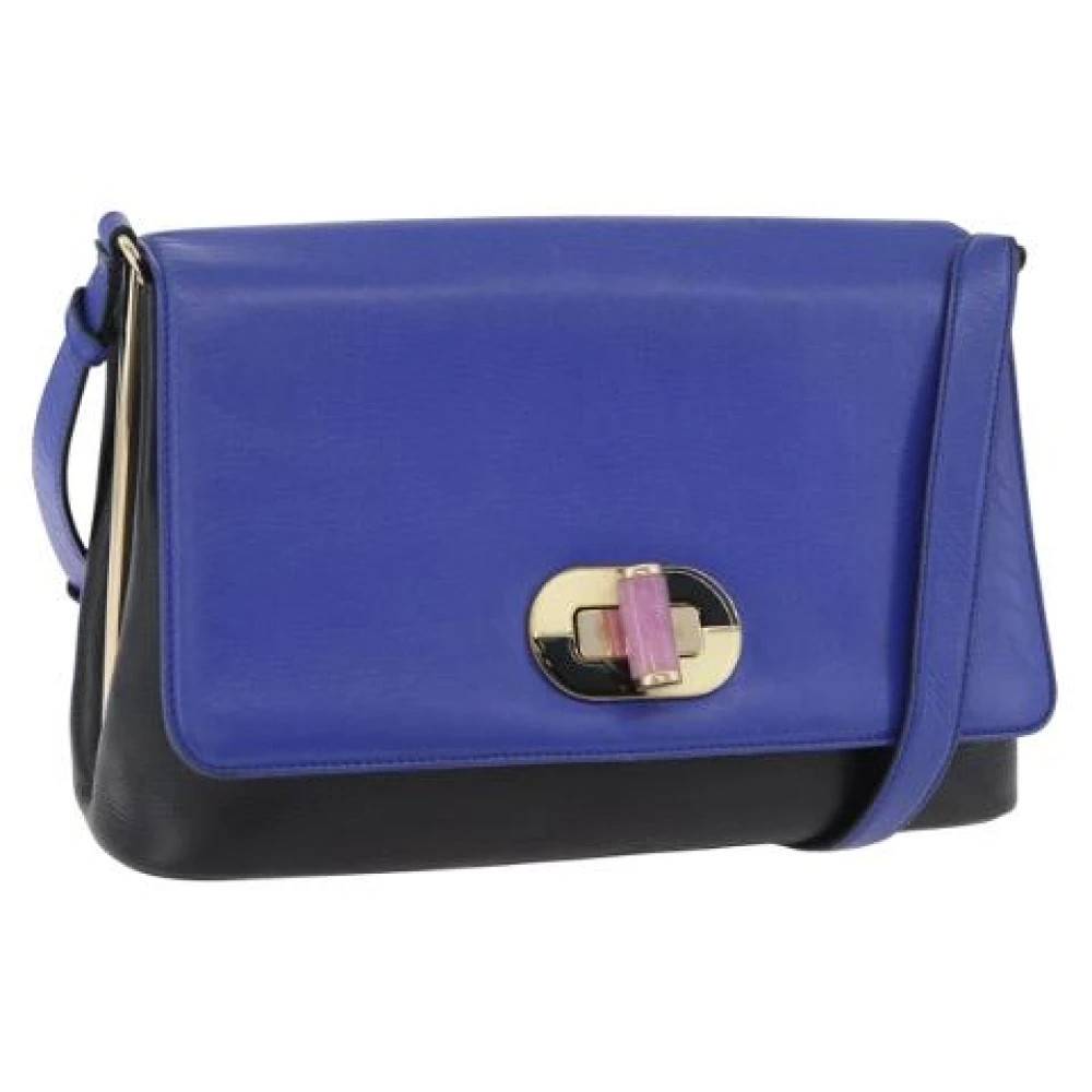 Bvlgari Vintage Pre-owned Vintage Skuldertaske - Vintage - Dame - Blå - ONE SIZE - Uld