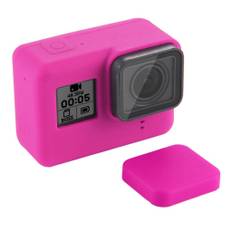 PULUZ GoPro HERO7 sort silikone ramme-cover - lyserød