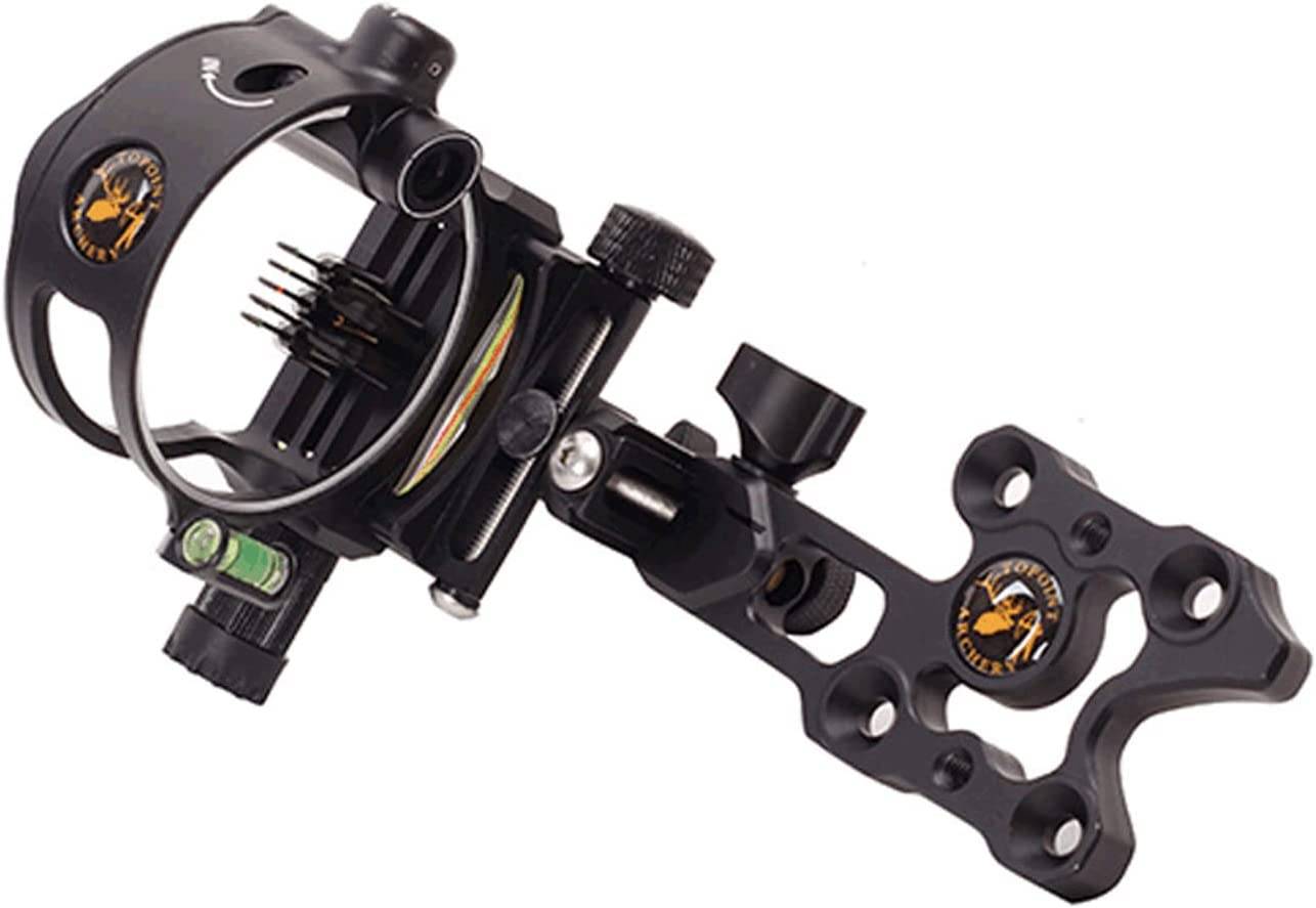 Archery 5 Pin Bow Sights 0.019" Optical Fiber Micro Adjust Tool Compound Bow Sight for Shooting Hunting Archery Accessory