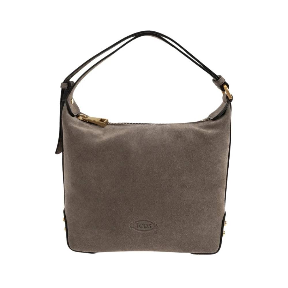 Tod's Studded Mini Skuldertaske - Tasker - Dame - Brun - ONE SIZE - Uld