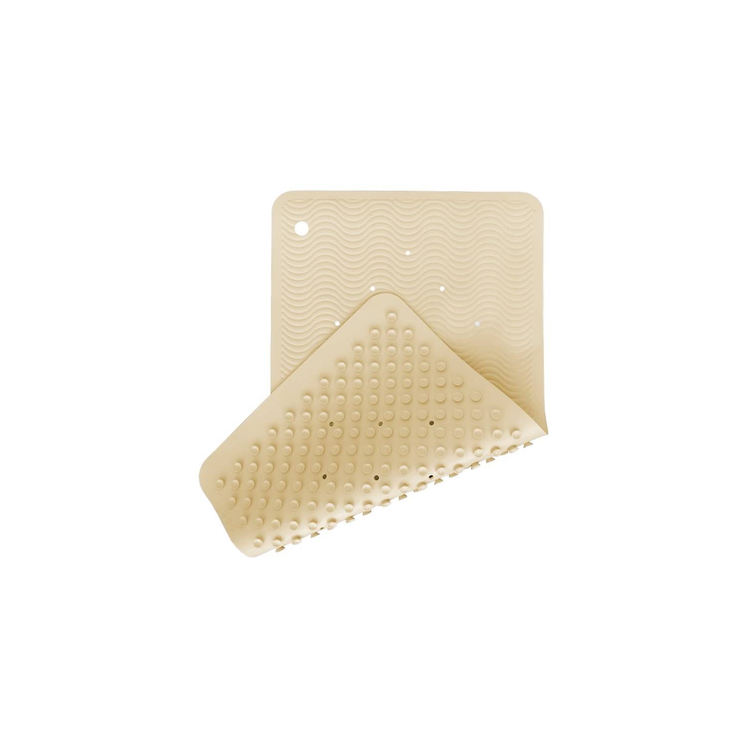 Hevea Badmatta Naturgummi - Wave, 69 x 39 cm - Sand