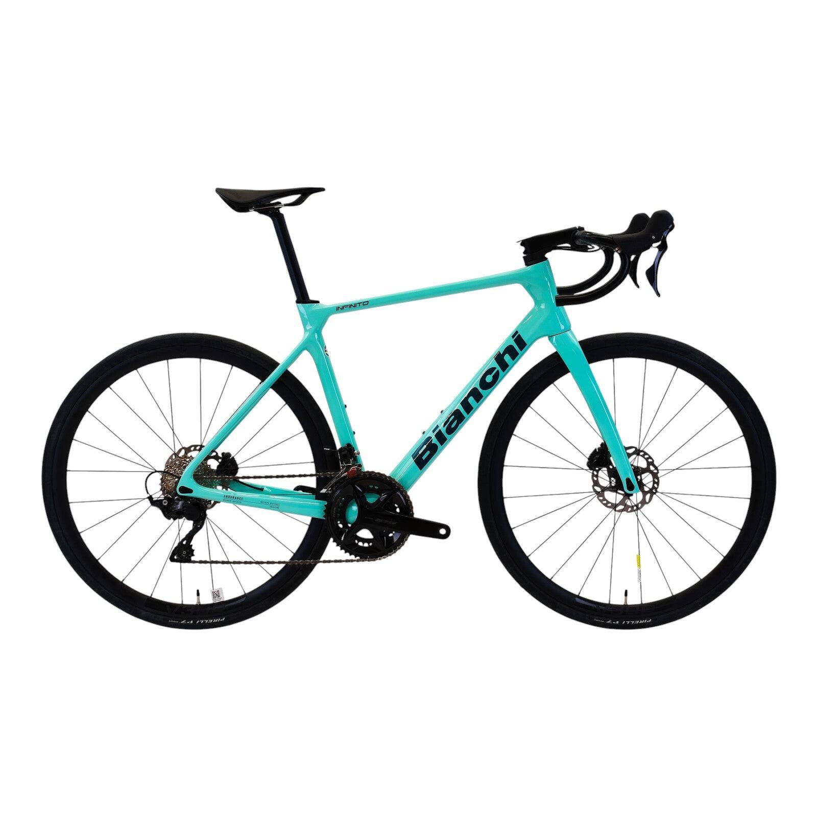 Bianchi Infinito 2024 - Shimano 105 2x12sp - Velomann 30mm - 013 / 50 / CK Celeste Glossy / Black Decals