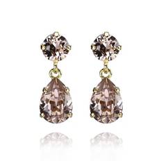 CS Mini Drop Earrings Gold Vintage Rose