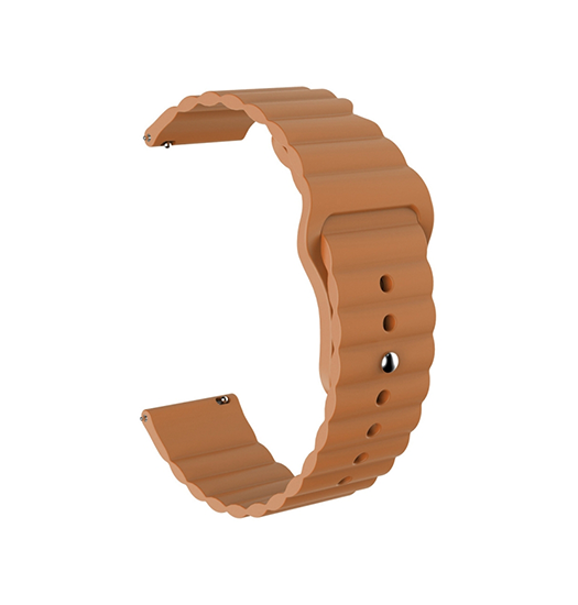 Samsung Galaxy Watch 3 (41mm) - Valence™ Wave Silikone Rem - Brun