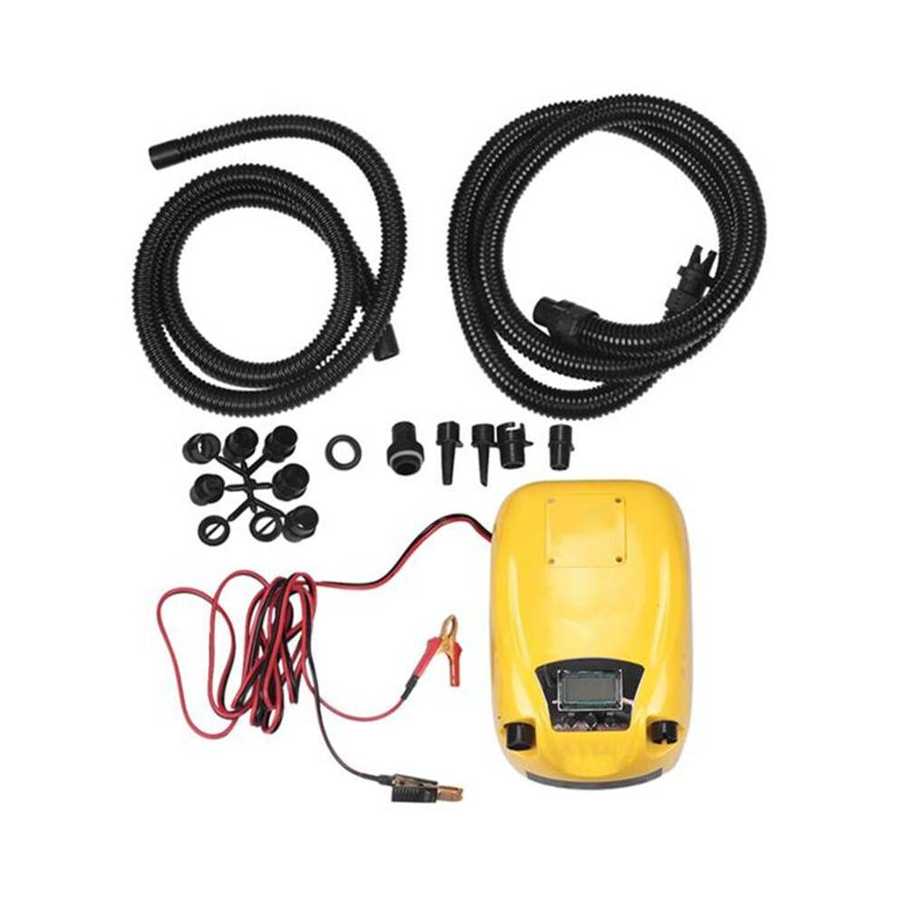 12V High Pressure Electric Air Pump for Inflatable Fishing Boat GP80D LCD Display Portable Intelligent Mode