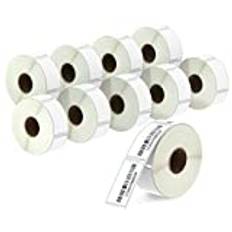 BETCKEY Compatible with Dymo 11355, 19mm x 51mm, 10 rolls x 500 Small Multipurpose Labels, Compatible for Dymo LabelWriter: 310 320 330 Turbo 400 Twin Turbo Duo 450 Twin Turbo Duo SE450