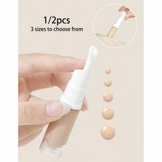 1/2pcs Transparent Vacuum Cosmetic Cream Pump Bottle With Press Pump, Vacuum Lotion Bottle Reusable Storage Container Jar For Makeup, Miniature Portab - Clear - Multi-size