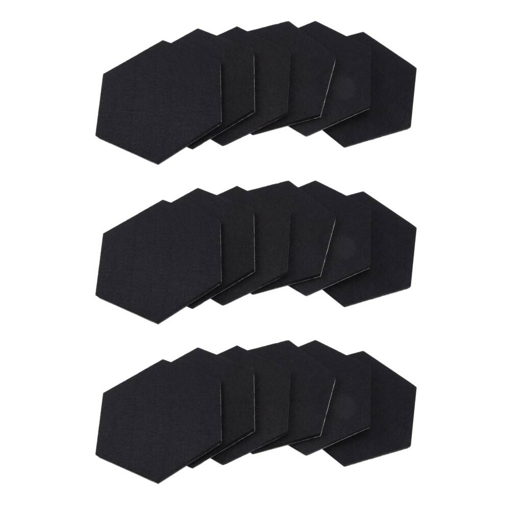 18 Pack Memo Board Decorative Notice Board Hexagon Bulletin Board, Cork Board Tiles, Wall Decor(20 x 17 cm)