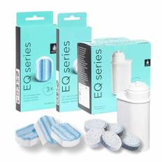 Reinigungs/Pflege-Set passend für Siemens EQ-Kaffeevollautomaten, 1x 3er Pack Wasserfilter TZ70033 + 1x 10 Reinigungstabletten TZ80001 + 1x 3 Entkalkungstabletten TZ80002