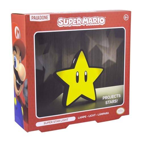 Super Mario Superstjärna Bordslampa, Stjärnprojektor, Karaktärsartikel, Inredningsbelysning, Samling, Samlarobjekt