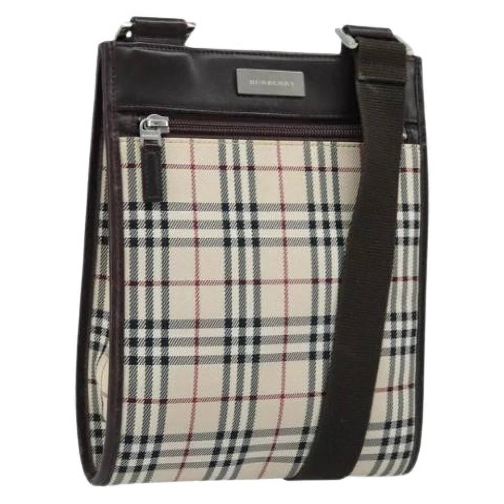 Burberry Vintage Pre-owned Canvas Skuldertaske - Vintage - Dame - Beige - ONE SIZE - Uld