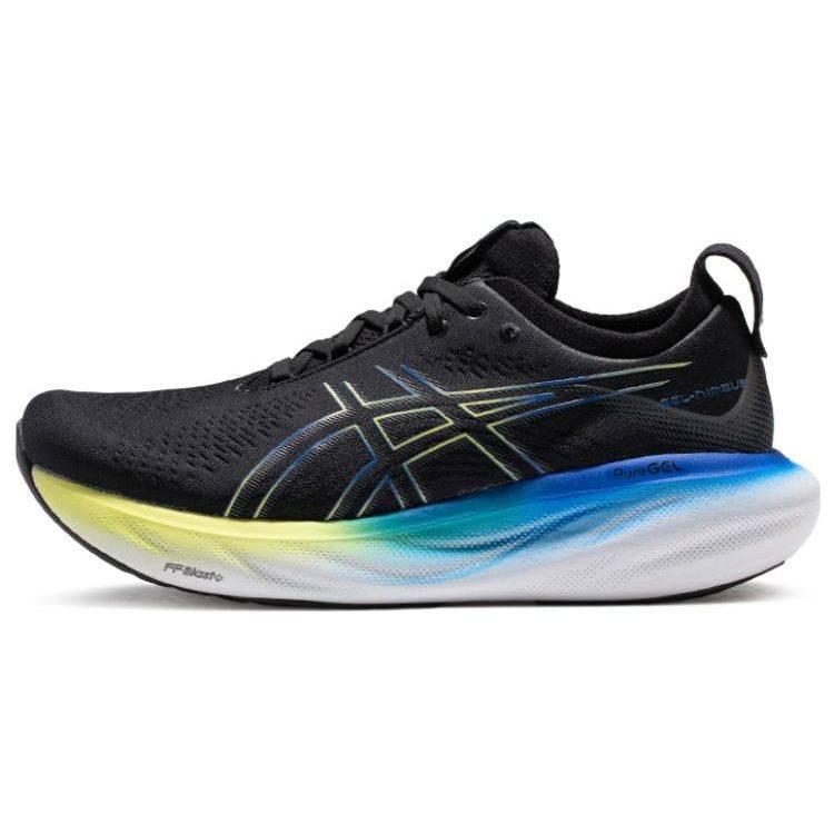 Asics Gel Nimbus 25 Bred Svart Lysgul Herr Sneaker 1011B625-004 39.5