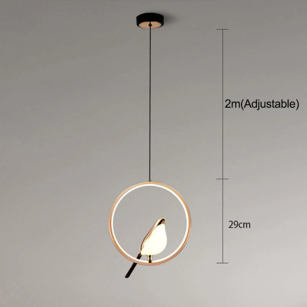 LuminaBird - Modern Rund LED Vägglampa - Cirkelformad-Guld / Naturligt Ljus