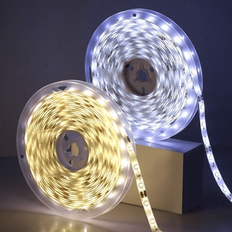 3.28-49.21ft USB Strip Lights, 5V Vit/Varmvit LED-ljus, Knappkontroll, Flexibel USB-ljus, Stickbar, TV-bakgrundsbelysning Tejp Heminredningslampa för (1 m,5 m,15m,10m)