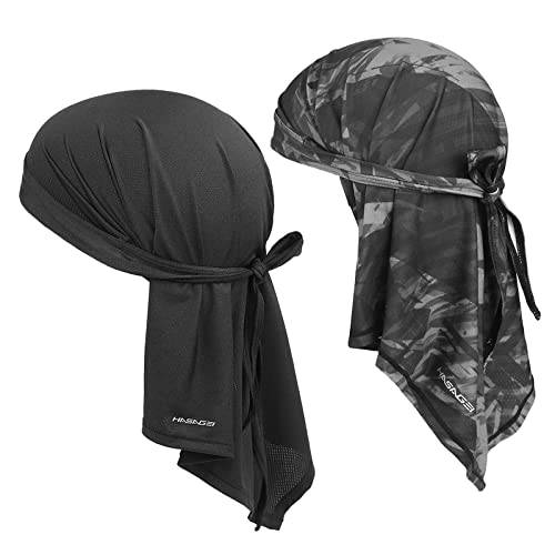 HASAGEI Bandana andas huvudduk ansikts bandana snabbtorkande hållbar elastisk bandana män halsduk sport bandana huvudduk, Svart + blandning, one size