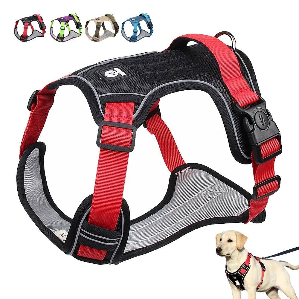 Medelstor Stor Hundsele Halsband Labrador Armé Reflekterande Justerbar Sele Oxfordtyg Husdjursväst Träning Jakthund Promenad Hund Dekoration