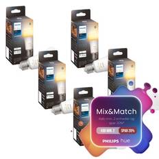 Philips Hue E27 LED-pære, 1100lm, White Ambiance, Zigbee + Bluetooth (5 pak)