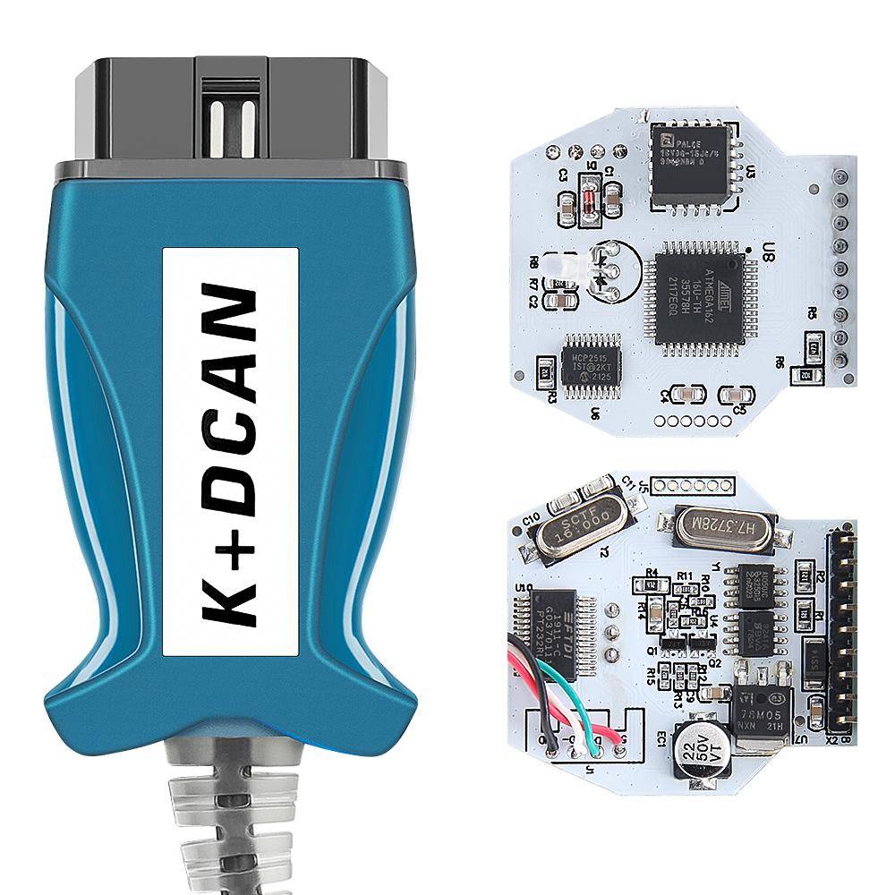 INPA K+DCAN för BMW OBD2 till USB-gränssnitt Switch FTDI FT232RL Full Chip OBDII Diagnostikverktyg INPA K CAN vit