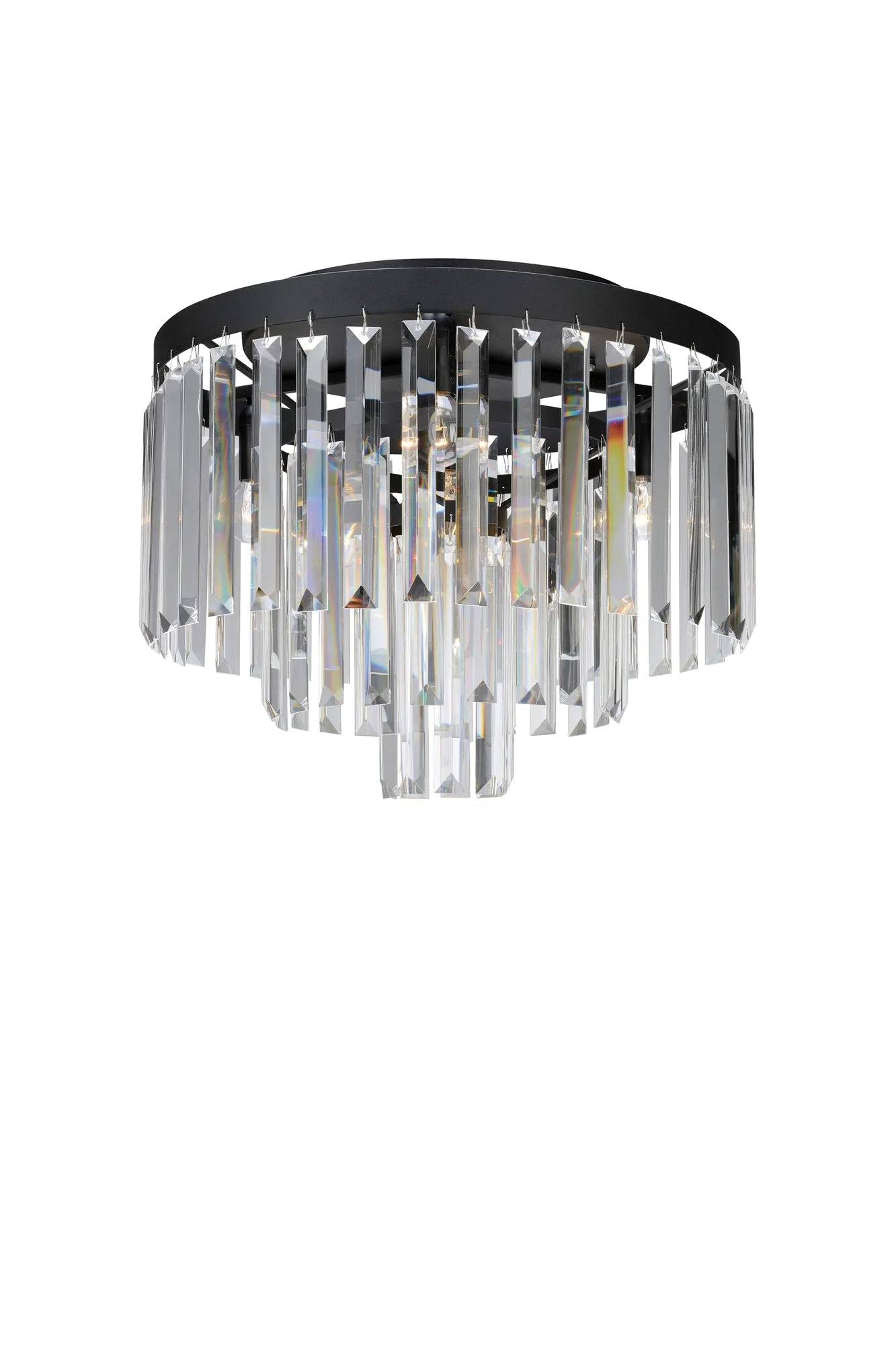 Ventimiglia Kristallplafond Svart 42 cm