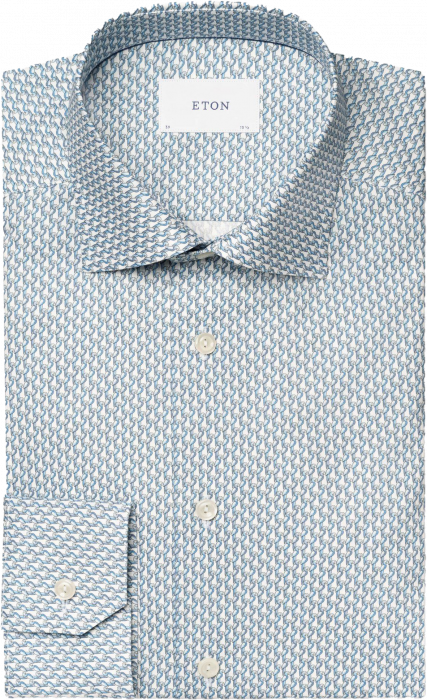 Eton Lyseblå Skjorte Papegøje Print - Contemporary Fit - 42 / L