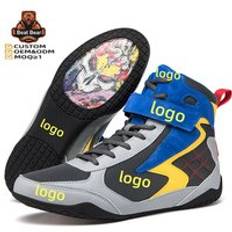 New Style Custom Wrestling Shoe Boxing Shoes Men Mesh Rubber OEM Customized Spring Training shoes Plus size 35-47
