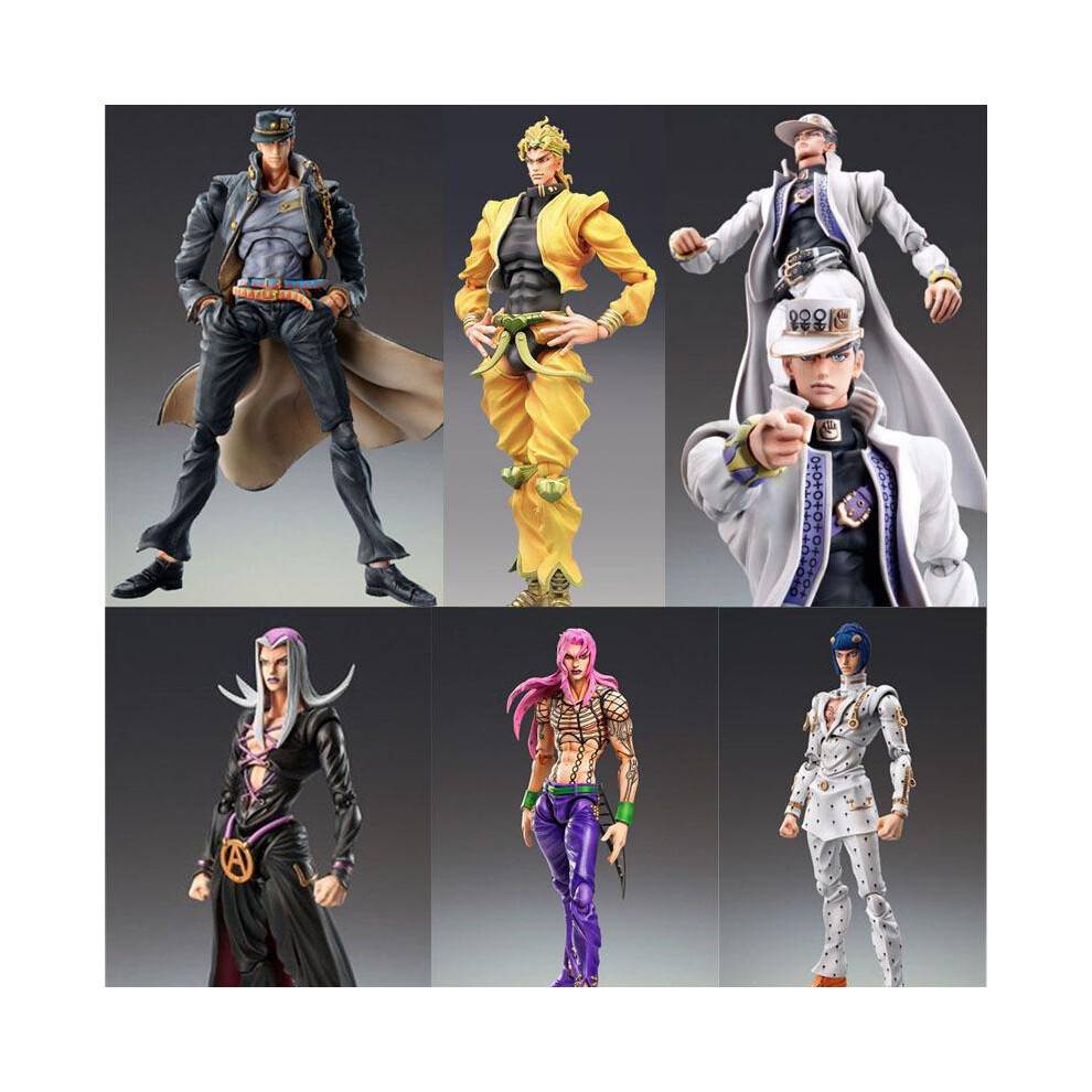 (Movable pink dior) JOJO's Bizarre Adventure Action Figure Articulated Jotaro Kujo Diavolo Bruno Bucciarati Model Collectible