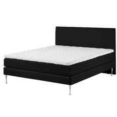 Lama First kontinentalseng 140x200cm - Sort - Medium - Uden ben