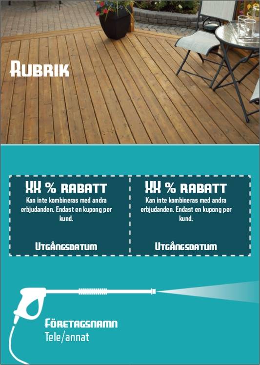 A6-flyers - Aquablåa - Makt Tvätt - Bygg & Anläggning