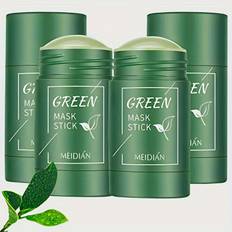 TEMU 2-pack/4- Tea Mask Stick, Hypoallergenic Unisex Adult Facial Moisturizer, Oil Control, Firming, Suitable For Types, Clean Effect, Pure Green Tea Ingredients, Ideal Gift For Her