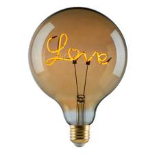 e3 LED Vintage G125 "Love" E27 base down golden dimmable