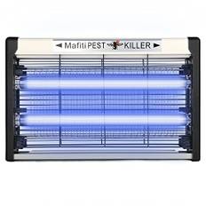 Mafiti Flugdödare, flugfångare inomhus myggfångare lockande flugor med UV-ljus 20 W för kök, hem, inomhus trädgård gård kommersiell eller hushållsbruk – svart