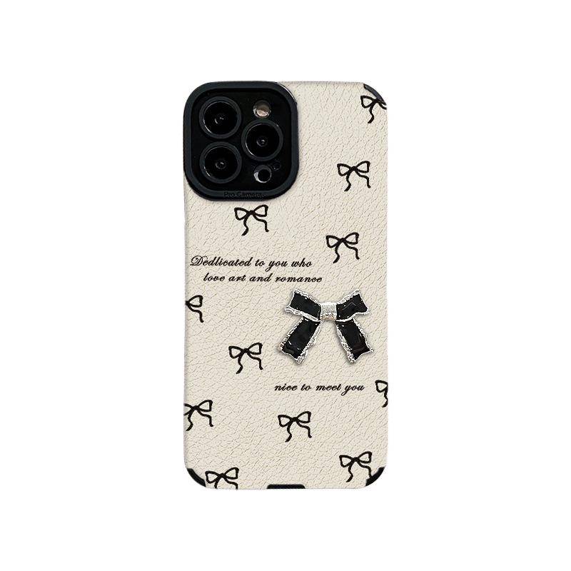 Bow Doll Lanyard Suitable for Apple 15PRO Mobile Phone Case 14/13 Pupil Eye 12 Silicone Anti-fall Light Luxury Mi 13