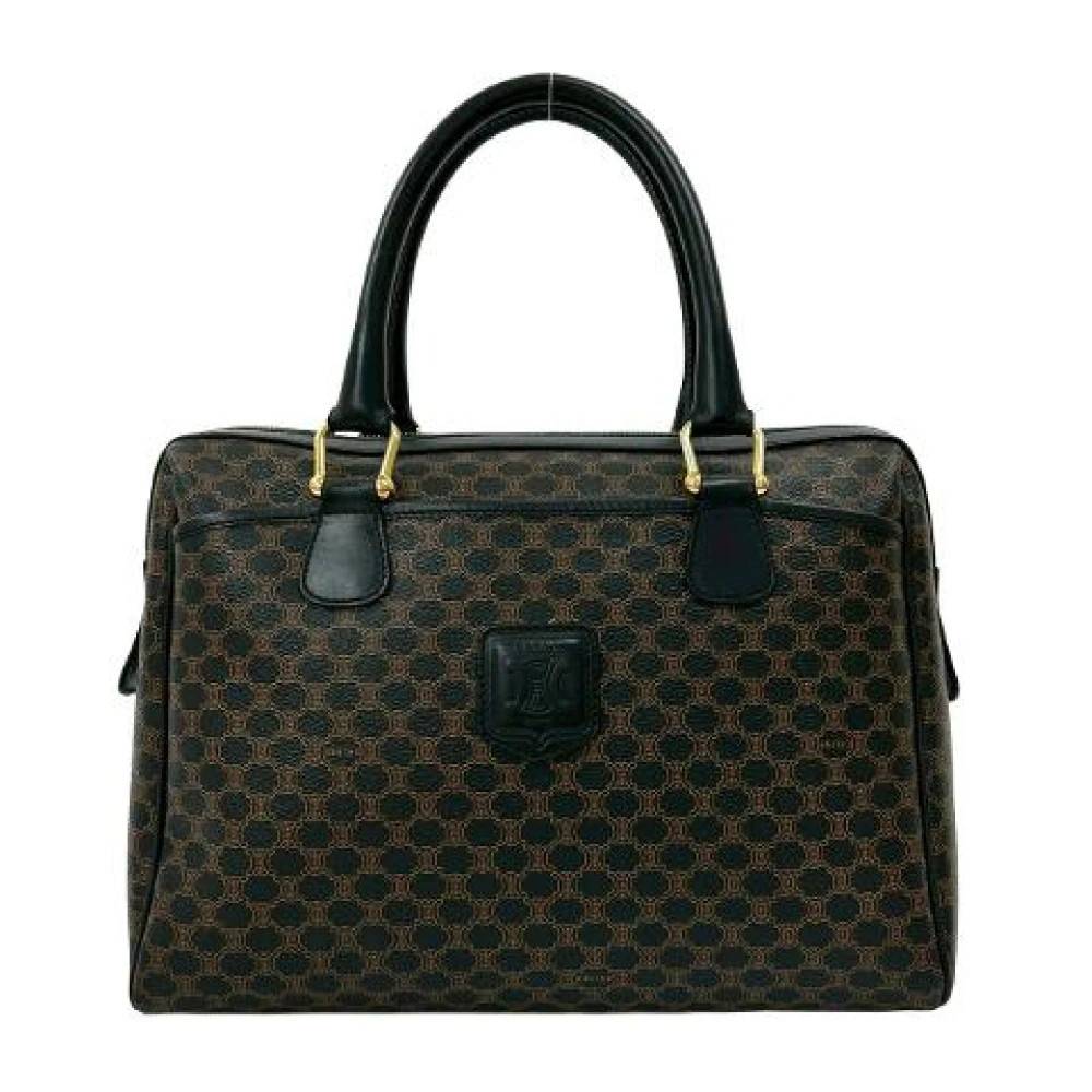Celine Vintage Pre-owned Macadam læderhåndtaske - Vintage - Dame - Sort - ONE SIZE - Læder