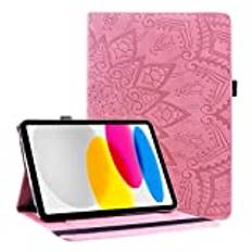 Succtopy fodral för iPad 10. Generation 10,9 tum 2022, PU-läderfodral med pennhållare för iPad 10. Generation 2022, Folio Flip Wallet Cover Case kompatibel med iPad 10,9 tum 2022, Rose