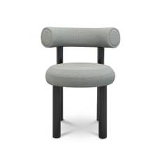 Tom Dixon - Fat Dining Chair, Fabric Cat. C HA0110, Black Gloss Legs - Matstolar