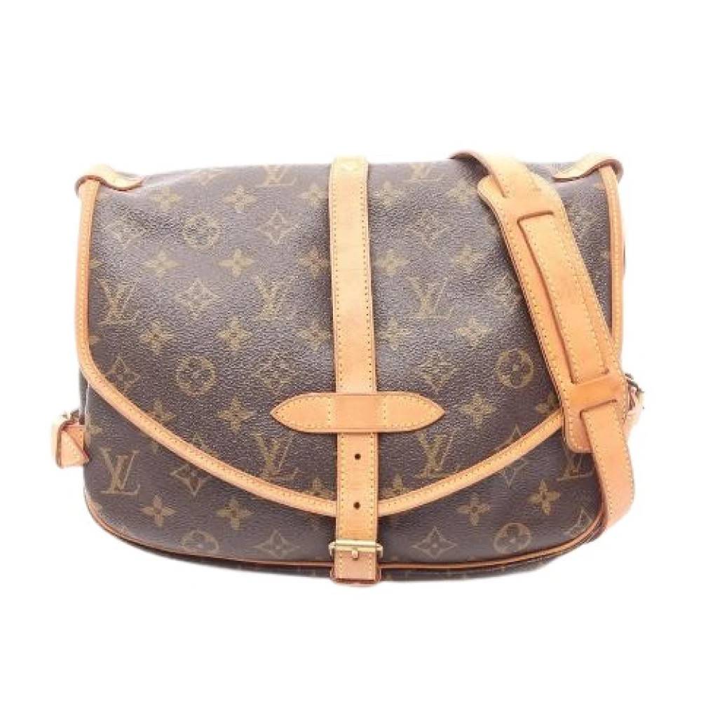 Louis Vuitton Vintage Pre-owned Saumur 30 Monogram Skuldertaske - Vintage - Dame - Brun - ONE SIZE - Uld