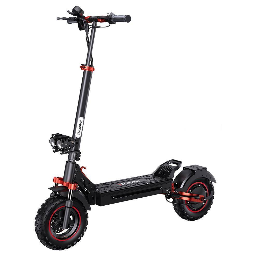 iScooter iX5S Elsparkcykel för Vuxna, 1000W 48V 15Ah E-Scooter, 11  Terrängdäck med Luftfyllning Vikbar Pendlarcykel, Dubbla Skivbromsar EABS svart