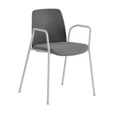 Choice karmstol klädd sits (Vit, Mörkgrå, Mörkgrå)