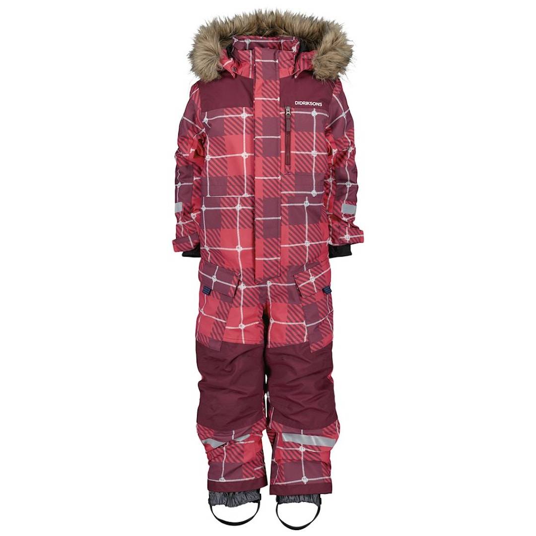 Didriksons Polarbjörnen Winter Coveralls i Rusty Wine 90 cm Röd 90 cm Pojkar, Flickor