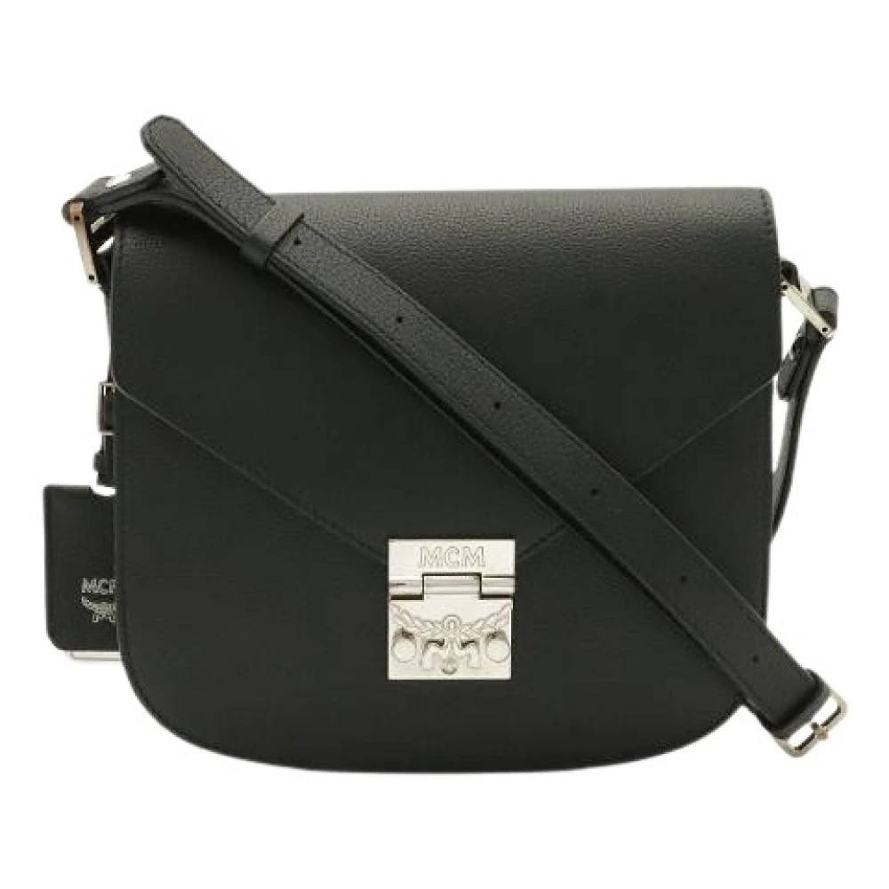 MCM Pre-owned Pre-owned Patricia Læder Skuldertaske - Vintage - Dame - Sort - ONE SIZE - Uld