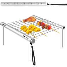 Galaxy Campinggrill i rostfritt st?l, hopf?llbar, b?rbar kolgrill, minigrill fr?r picknick, ?verlevnad udendørs