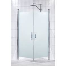 Alterna Lusso HT1 Rak duschhörna 90x90 (frostat glas)