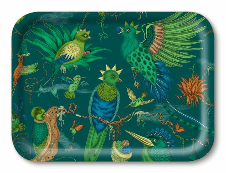 Quetzal Bricka 27x20 Cm - Teal