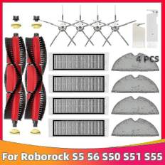 Reservedele til Xiaomi Roborock S5 S50 S5 Max S6 S6 Maxv S6 Pure E4 E5 Robotstøvsuger Hovedsidebørste Hepa-filter M