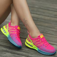 TEMU Women' Cushion Sports Shoes, Shock Absorbing Low Top Running Sneakers, Casual Outdoor Tennis Trainers