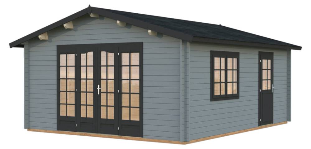 STUGA PALMAKO IRENE 23,9M² LJUSGRÅ/ANTRACITGRÅ
