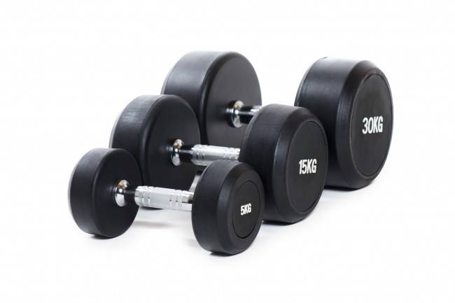 Recoil Gummerade Hantlar - (2,5-50kg) Svarta