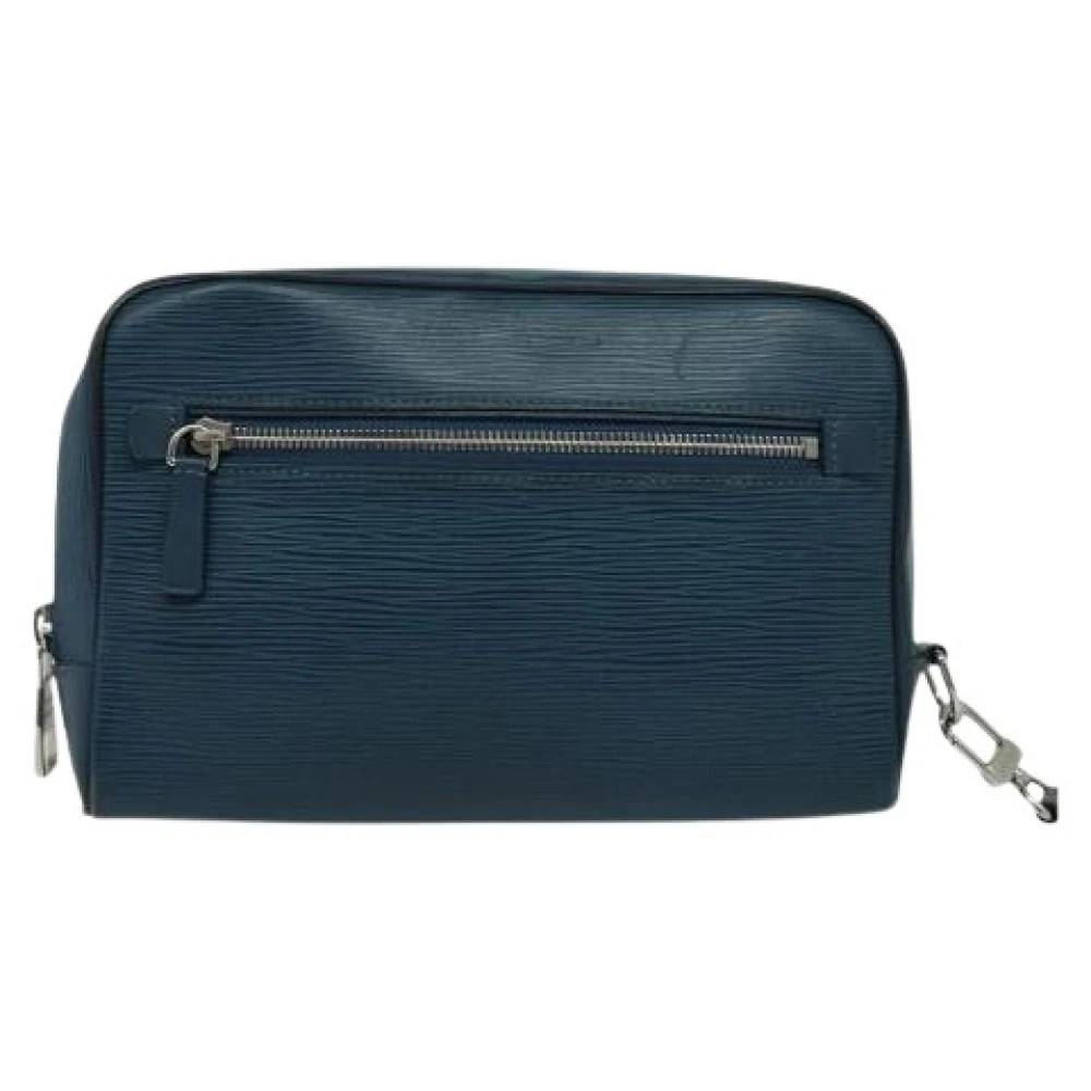 Louis Vuitton Vintage Pre-owned Neo Hoche Clutch - Vintage - Dame - Blå - ONE SIZE - Læder