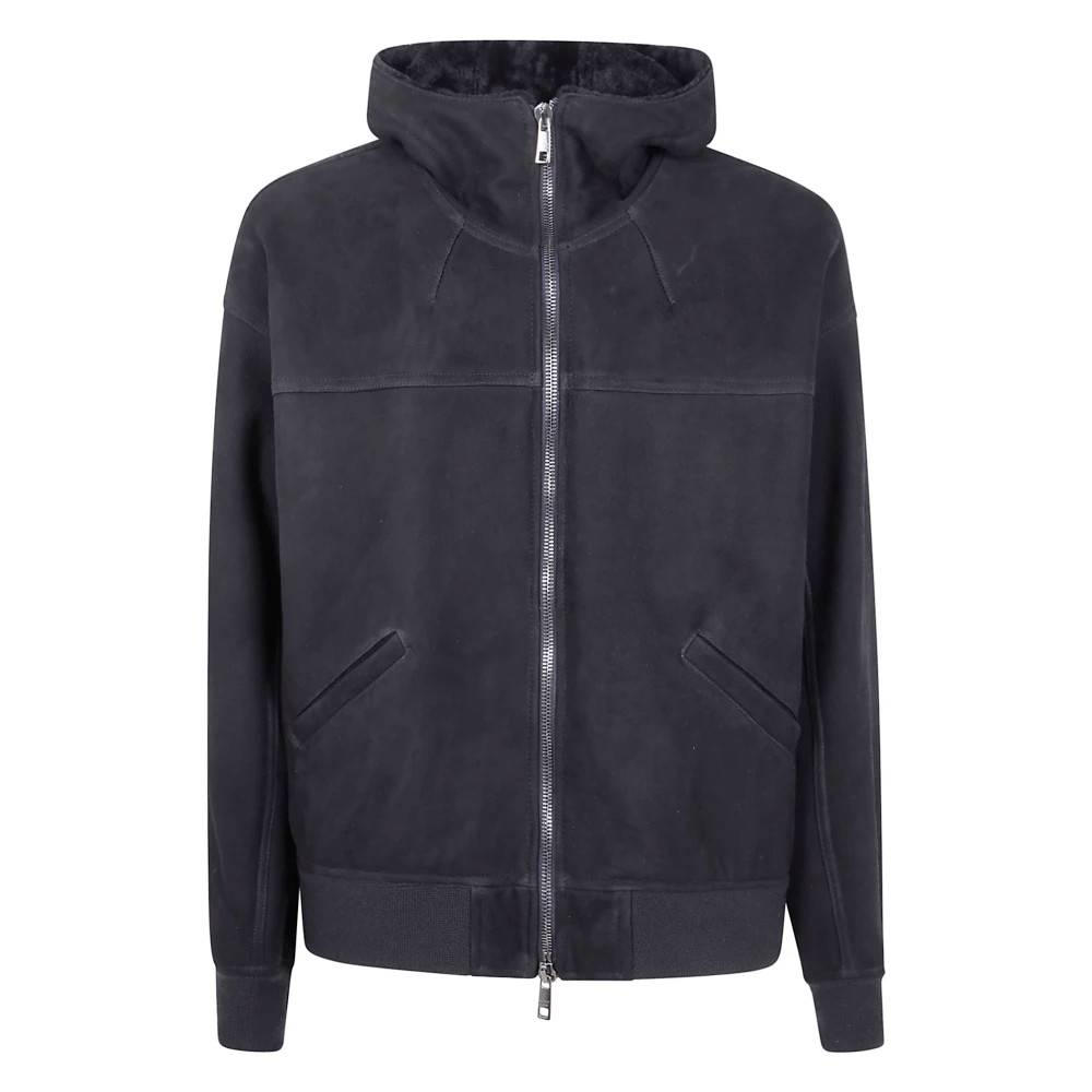 Giorgio Brato Velour Oversize Hættetrøje - Jakker - Herre - Sort - 3XL -